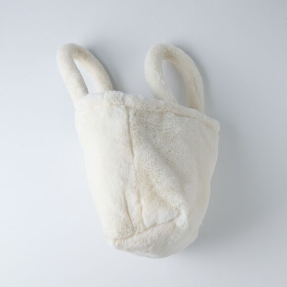 Vintage Y2K Faux Fur Tote Handbag Plush Softcore Winter Kawaii Cozy Coquette 90s - Picture 3 of 8